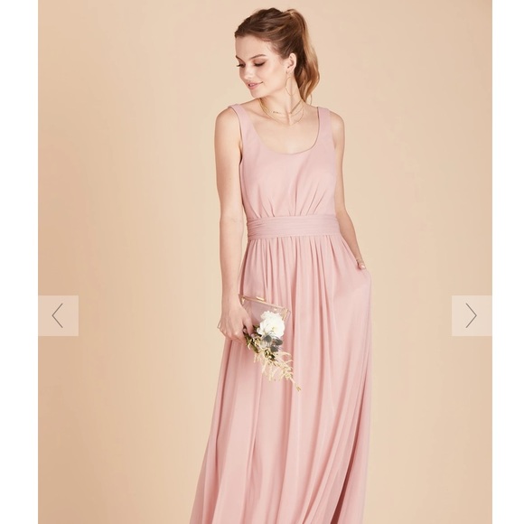 rose quartz bridesmaid dress